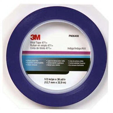 3M™ Vinilinė maskavimo juosta mėlyna  6mm x 33m