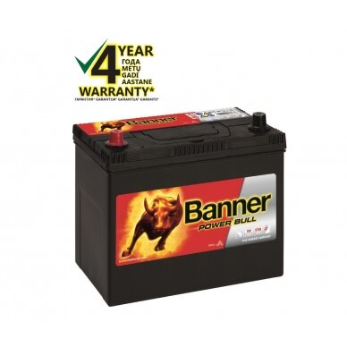 Banner 45 Ah 390A +- 12V Power akumuliatorius 238x129x203/225mm