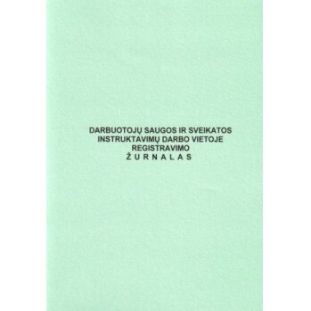 Darbuotojų saugos ir sveikatos instruktavimų darbo vietoje registravimo žurnalas, A4 (24)  0720-024