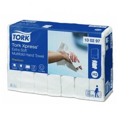 Tork Xpress H2 Multifold ypač minkšti sulankstyti popieriniai rankšluosčiai 100297